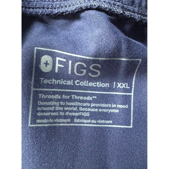 Figs Women's Sz XXL Navy Blue Zamora Technical Collection Scrub Pants Joggers - Picture 5 of 9